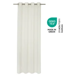 Voilage tamisant à œillets effet filet Selesa blanc cassé L.260 x l.140cm GoodHome