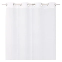 Voilage tamisant à œillets effet lin Yena blanc L.260 x l.140cm GoodHome