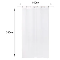 Voilage tamisant à œillets effet lin Yena blanc L.260 x l.140cm GoodHome