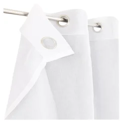 Voilage tamisant à œillets effet lin Yena blanc L.260 x l.140cm GoodHome