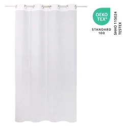 Voilage tamisant à œillets effet lin Yena blanc L.260 x l.140cm GoodHome