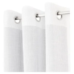 Voilage tamisant à œillets effet jacquard Diaz blanc L.260 x l.140cm GoodHome