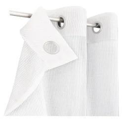 Voilage tamisant à œillets effet jacquard Diaz blanc L.260 x l.140cm GoodHome