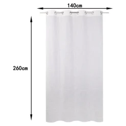 Voilage tamisant à œillets effet jacquard Diaz blanc L.260 x l.140cm GoodHome