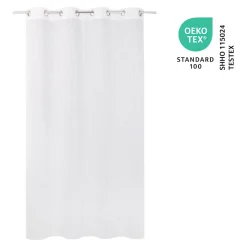 Voilage tamisant à œillets effet jacquard Diaz blanc L.260 x l.140cm GoodHome