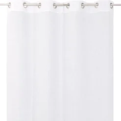 Voilage tamisant à œillets effet lin Yena blanc L.300 x l.140cm GoodHome