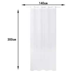 Voilage tamisant à œillets effet lin Yena blanc L.300 x l.140cm GoodHome