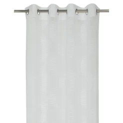 Voilage tamisant à œillets effet jacquard Vapi blanc L.260 x l.140cm GoodHome