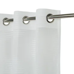 Voilage tamisant à œillets effet jacquard Vapi blanc L.260 x l.140cm GoodHome