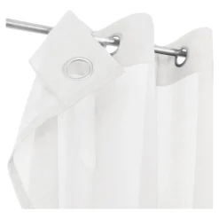 Voilage tamisant à œillets effet lin Tongi blanc L.260 x l.140cm GoodHome