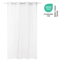 Voilage tamisant à œillets effet lin Tongi blanc L.260 x l.140cm GoodHome