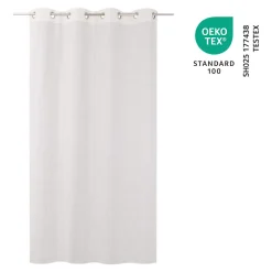 Voilage tamisant à œillets effet jacquard Diaz gris clair L.260 x l.140cm GoodHome
