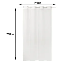 Voilage tamisant à œillets effet lin Yena beige L.260 x l.140cm GoodHome