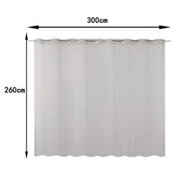 Voilage tamisant à œillets effet lin Howley beige lin L.260 x l.300cm GoodHome