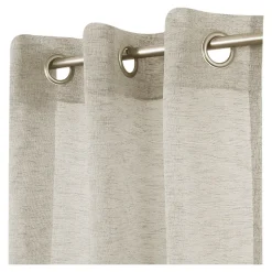 Voilage tamisant à œillets effet lin Howley beige naturel L.260 x l.140cm GoodHome