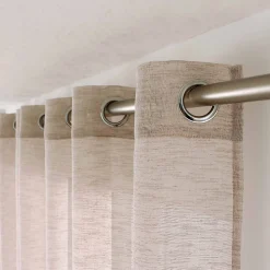 Voilage tamisant à l'aspect lin (140x240 cm - Naturel)