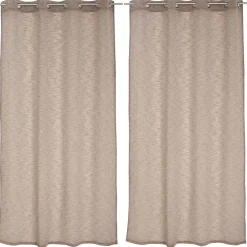 Voilage tamisant à l'aspect lin (140x240 cm - Naturel)