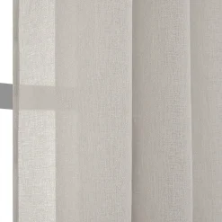 Voilage tamisant à oeillets beige foncé H.240 x l.140cm JBY Creation