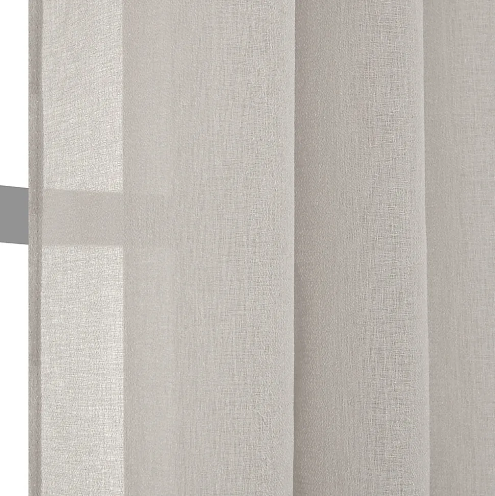 Voilage tamisant à oeillets beige foncé H.240 x l.140cm JBY Creation