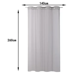 Voilage tamisant à oeillets effet tissé Kymbe beige L.260 x l.140cm GoodHome