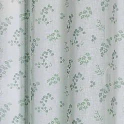 Voilage tamisant en étamine fleurie (140x240 cm - Vert)