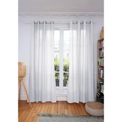 Voilage thermique à œillets Lilou blanc L.250 x l.140cm Rocle