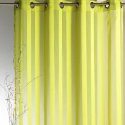 Voilage tissé à Rayures (140x240 cm - Vert clair)