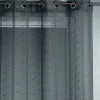 Voilage tissé et fileté (300x240 cm - Gris anthracite)