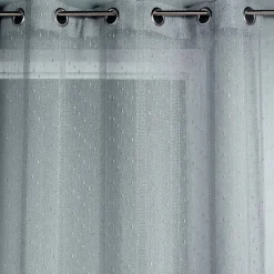 Voilage tissé et fileté (300x240 cm - Gris clair)