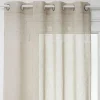 Voilage tissé sablé "Sab" 140 x 240 cm Atmosphera - Lin