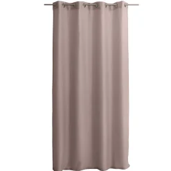 Voilage uni ajouré à œillets (140x240 cm - Marron glacé)