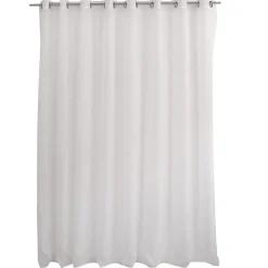 Voilage uni blanc grande largeur - 300x240cm - Blanc