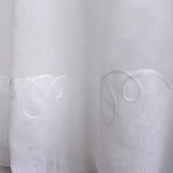 Voilage uni brodé Cornely (300x240 cm - Blanc)