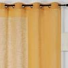 Voilage Véronica l.140 x H.240 cm jaune ambre
