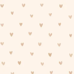 Walls4You papier peint confettis de coeurs beige et or - 53 cm x 10.05 m - 935291