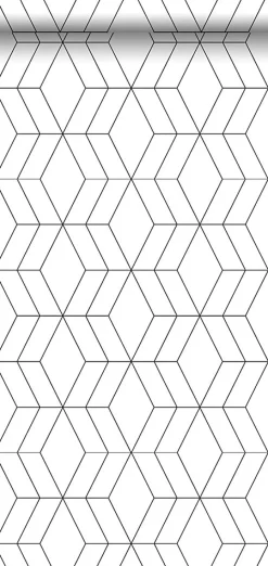 Walls4You papier peint lignes graphiques noir et blanc - 53 cm x 10.05 m - 935327