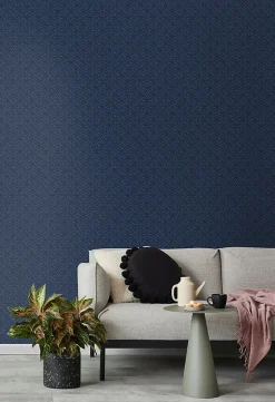 Walls4You papier peint motif ethnique bleu foncé - 53 cm x 10.05 m - 935334