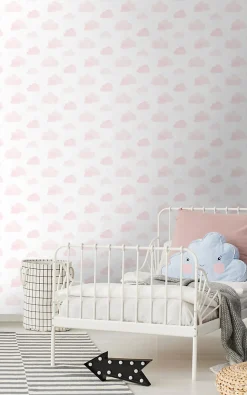Walls4You papier peint petits nuages rose clair - 53 cm x 10.05 m - 935302
